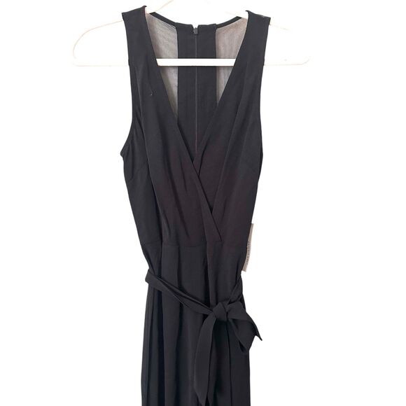 WAVERLY GREY Mesh Back Straight Leg Jumpsuit Black NWT Sz 2 - Picture 3 of 6